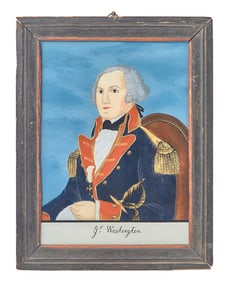 A Reverse-Glass Painted Portrait of George Washington
