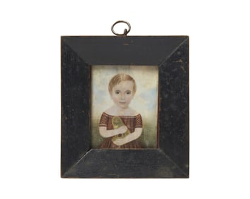Attributed to Mrs. Moses B. Russell (Clarissa Peters, 1809-1854), A Portrait Miniature of a Little