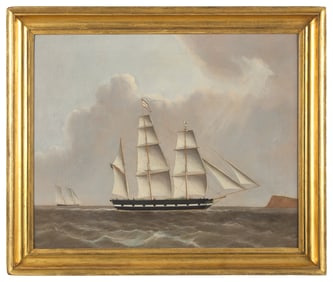 American School 19th Century, A Portrait of the Ship "Carib"