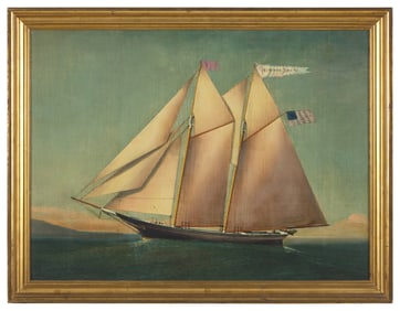 American School 19th Century, A Portrait of the Ship "Gertrude Hawes"