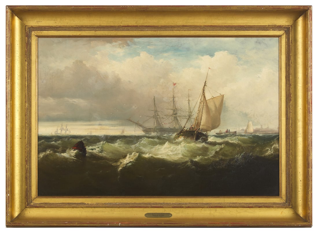 Edward Moran (1829-1901), Storm off New Castle, Delaware (1 of 3)