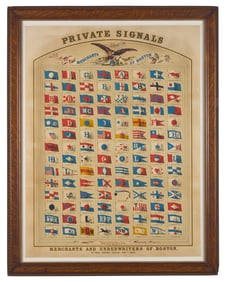 A "Private Signals of the Merchants of Boston" Chromolithograph