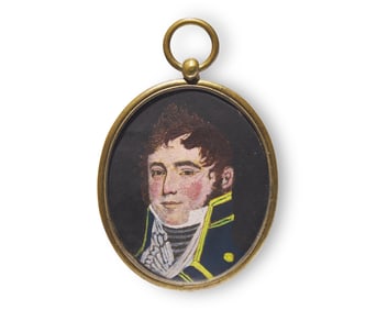 American School 19th Century, A Portrait Miniature Of Captain James Lawrence (1781-1813)
