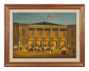 American School 19th Century, A View of Chestnut Street Theatre, Philadelphia, Pennsylvania