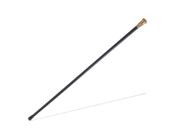 A Gold-Mounted and Ebonized Wood Walking Stick Associated With Thaddeus Stevens (1792-1868)