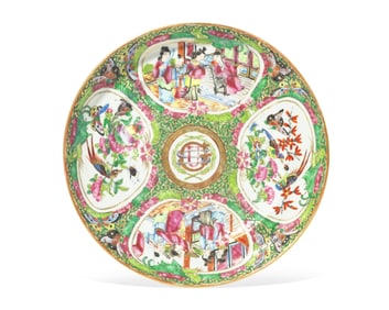 A Chinese Export Rose Medallion Luncheon Plate from President Ulysses S. Grant's State Service