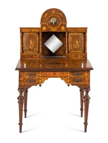 An Inlaid and Marquetry Writing Desk