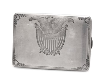 A Sterling Silver Commemorative Cigarette Case Presented to Corporal Peter McAdams