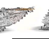 A Rare and Monumental Sterling Silver Japonesque Punch Bowl