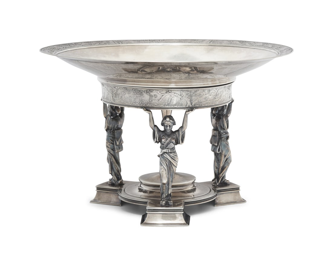 A Sterling Silver Centerpiece Bowl in the Japonesque Taste (1 of 3)