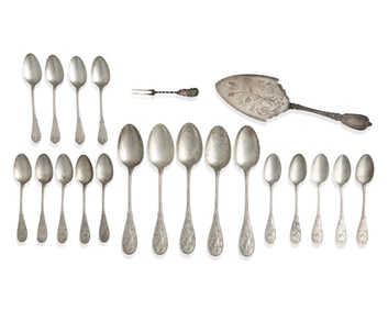 An Assorted Group of Twenty Pieces of Sterling Silver Flatware in Various Patterns