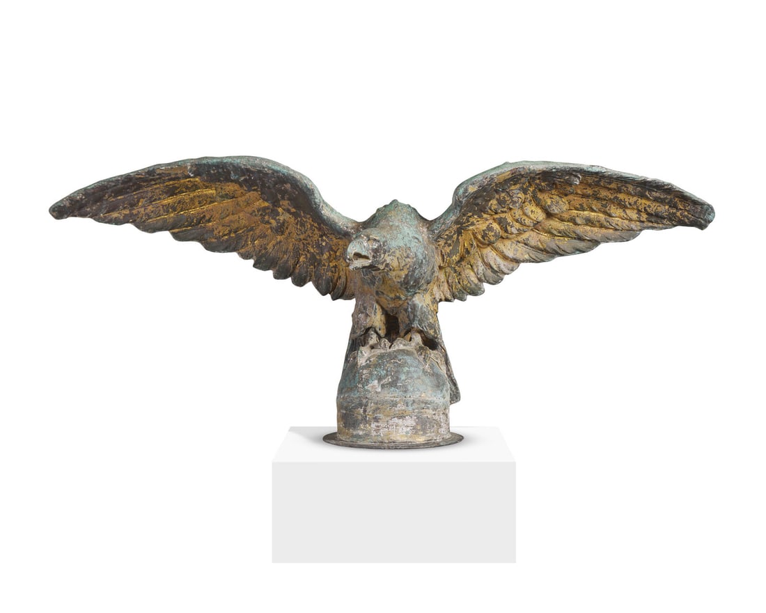 A Large Molded and Gilded Copper Pilot House Eagle (1 of 5)