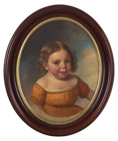 American School 19th Century, A Portrait of a Young Girl