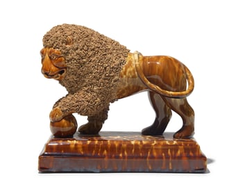 A Lyman Fenton Bennington Glazed Lion