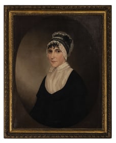 Ezra Ames (1768-1836), A Portrait of a Lady with White Bonnet
