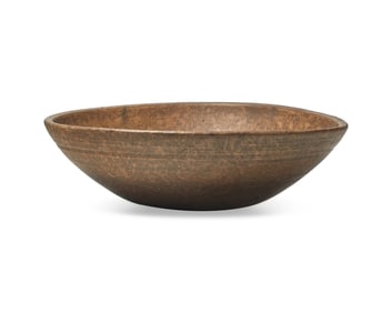 A Large Turned Burl Wood Bowl