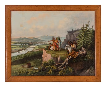 A. Rodier, After Colton's American Atlas, Native Americans Overlooking A Changing Landscape