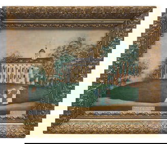 American School 19th Century, View Of Mt. Vernon