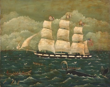 American School 20th Century, Whaling Scene