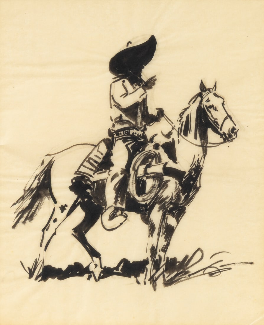 Edward Borein (American, 1872-1945) Mounted Vaquero (1 of 1)