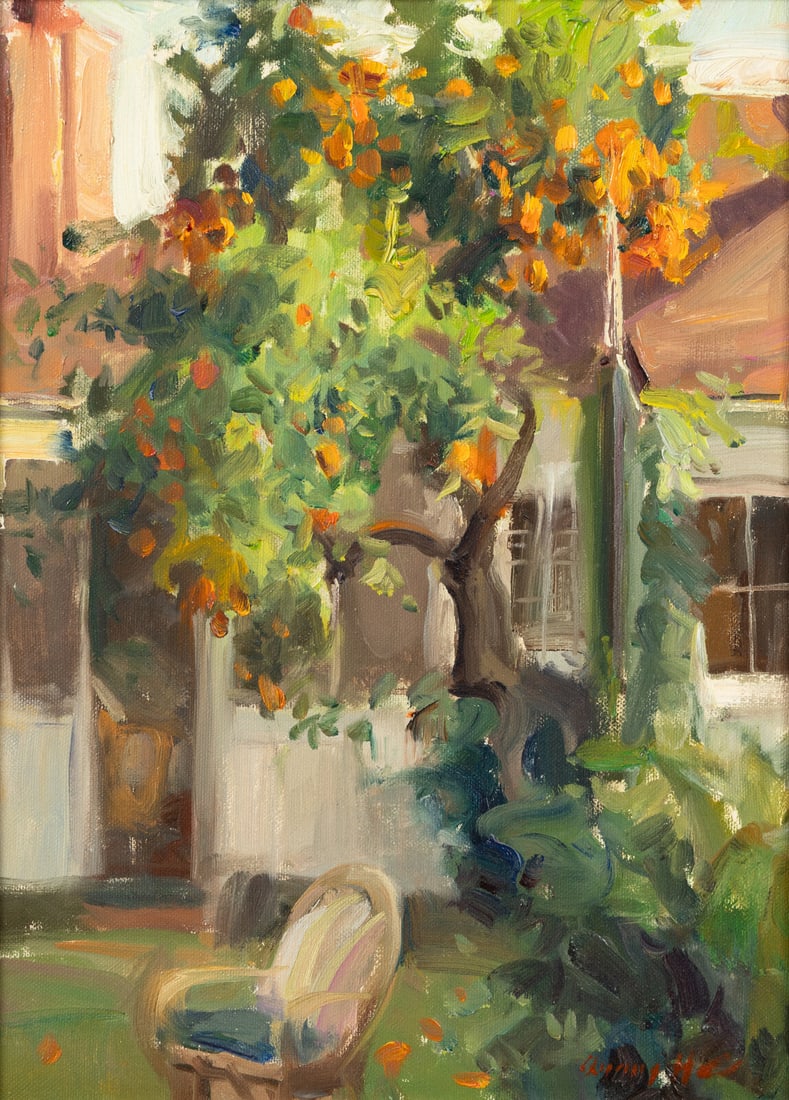 Quang Ho (Vietnamese/American, b. 1963) Garden with Orange Tree (1 of 3)