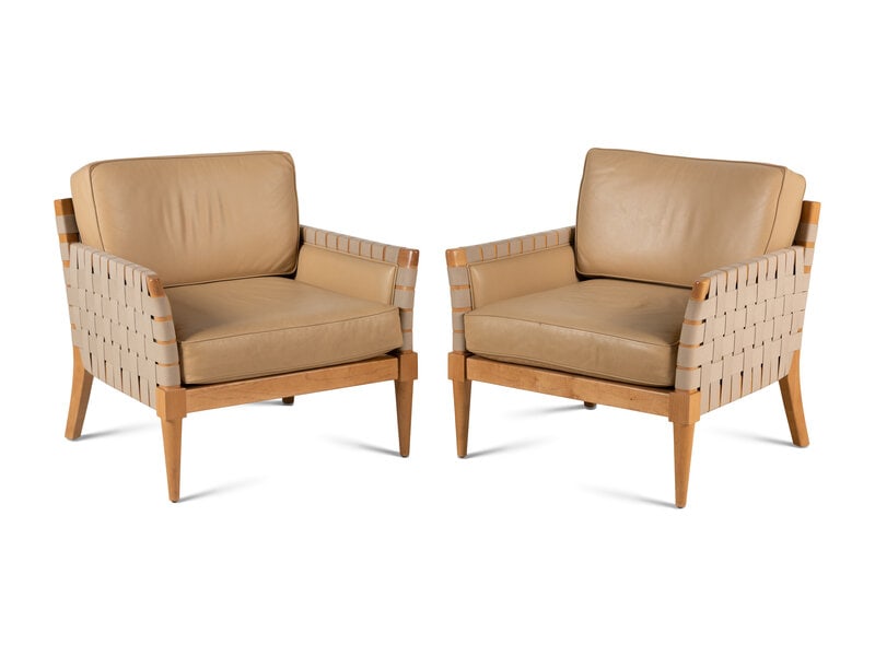 A Pair of Vicente Wolf for Niedermaier Webbed Club Chairs (1 of 2)