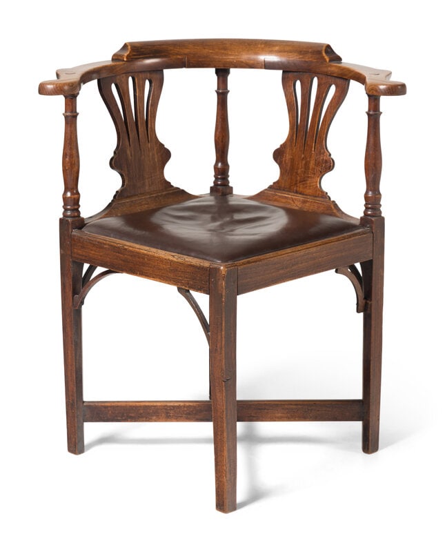 An English Elm Corner Chair (1 of 2)