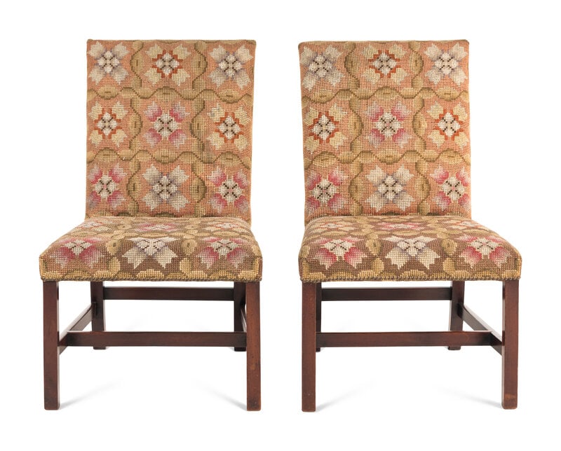 A Pair of George III Style Mahogany Side Chairs (1 of 3)