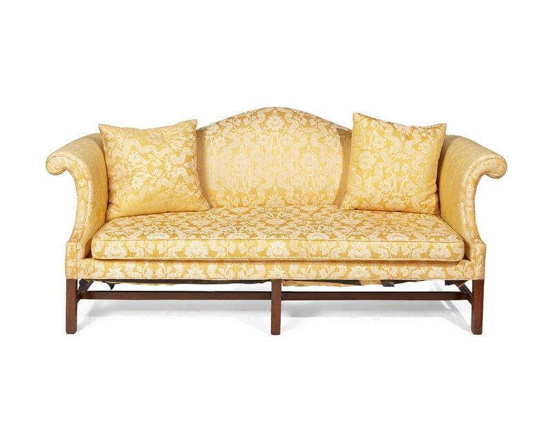 A Chippendale Style Mahogany Camelback Sofa (1 of 4)