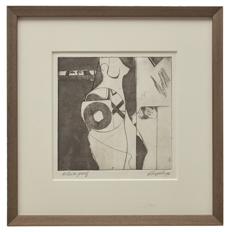 David Lynch (American, 1946-2025) Untitled, 1966: David Lynch (American, 1946-2025) Untitled, 1966 etching signed, dated and inscribed artist's proof in pencil image: 8 3/4 x 8 3/4 inches. This lot is located in Philadelphia.
