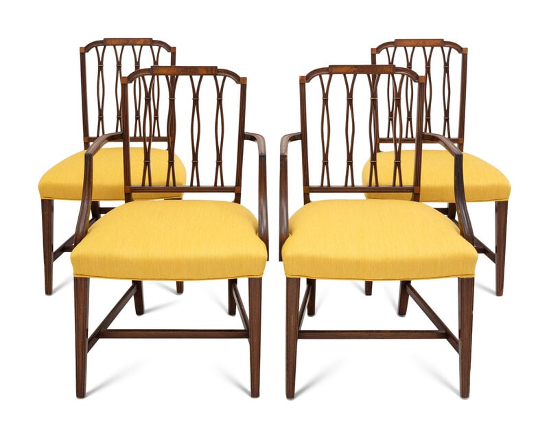 A Set of Four Regency Style Mahogany Dining Chairs (1 of 2)