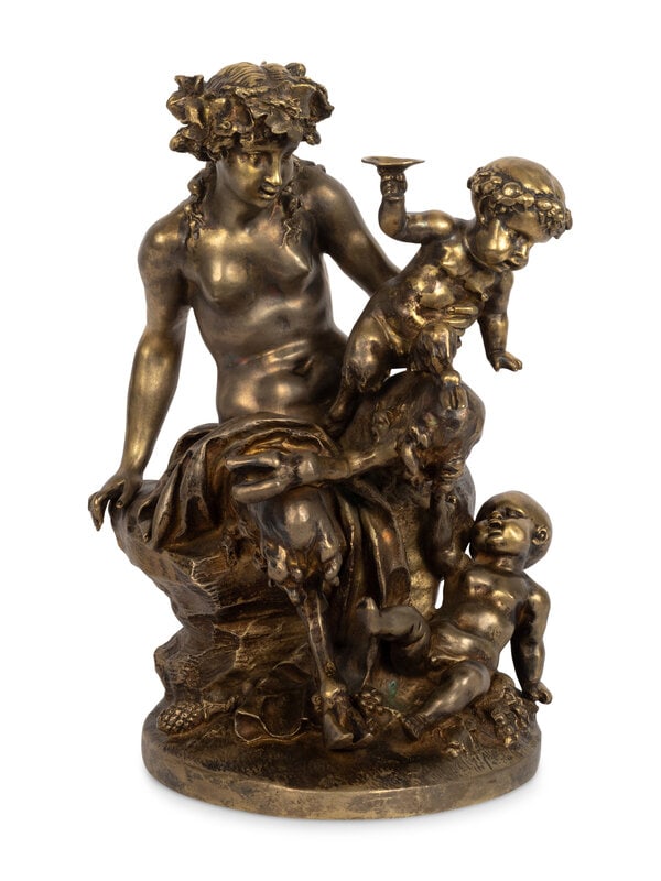After Claude Michel (Clodion) (French, 1738-1814): After Claude Michel (Clodion) (French, 1738-1814) Bacchanal Scene bronze signed 'Clodion' to back Height 17 1/2 x width 12 x depth 11 inches. T