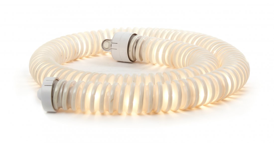 A Livio Castiglioni and Gianfranco Frattini Boalum Lamp: A Livio Castiglioni and Gianfranco Frattini Boalum Lamp, for Artemide, of tubular form with internal lighting elements. Length 83 inches.