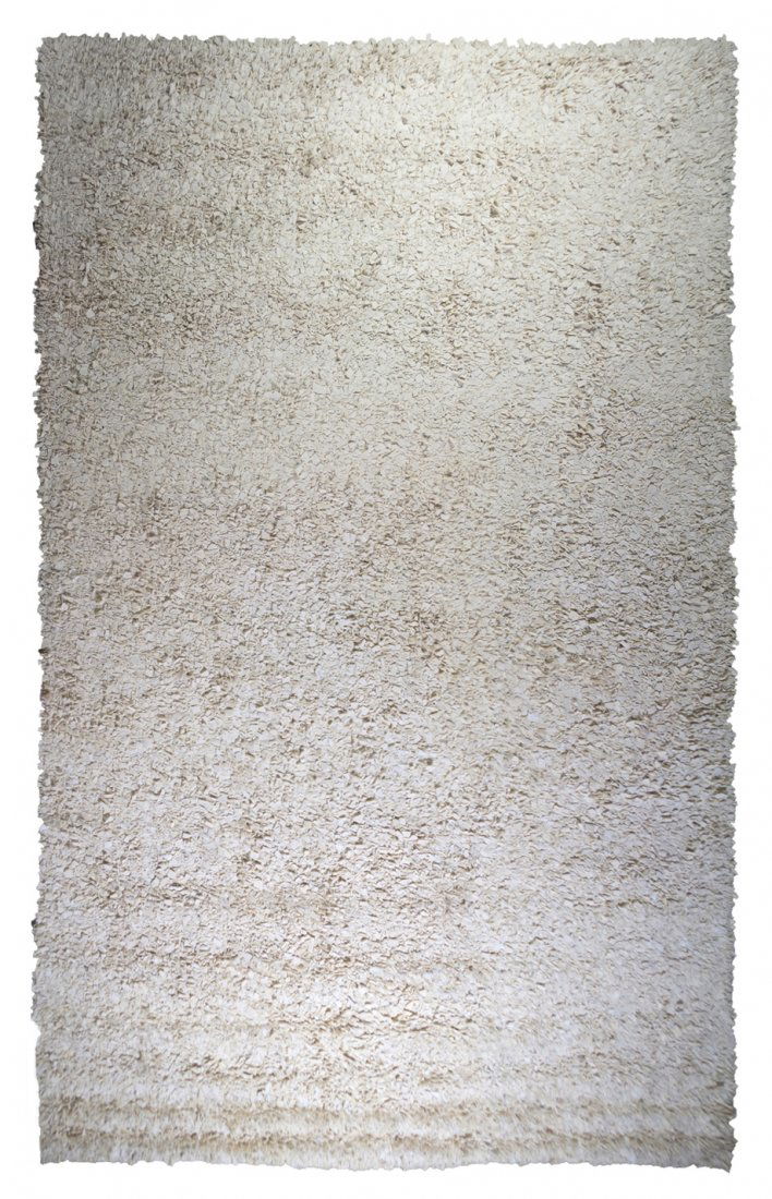 A Gallop Tweed Wool Rug, Flitterman, 16 feet 1 inch x 1: A Gallop Tweed Wool Rug, Flitterman, of white wool, after a design by Jack Lenor Larsen. 16 feet 1 inch x 12 feet 6 inches.