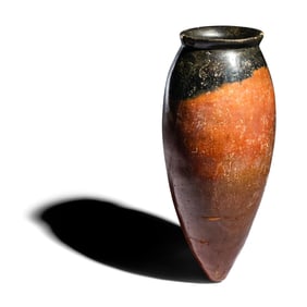 An Egyptian Black-Topped Redware Jar
