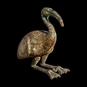 An Egyptian Wood and Bronze Ibis