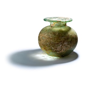 A Roman Glass Cinerary Urn