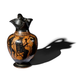 An Attic Black-Figured Trefoil Oinochoe