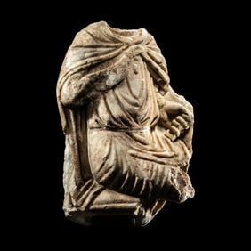 A Roman Marble Fragment of a Seated Offical