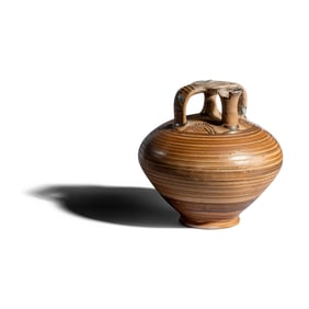 A Mycenaean Painted Terracotta Stirrup Jar