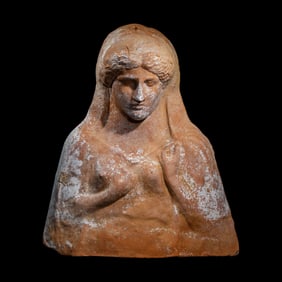 A Greek Terracotta Female Protome