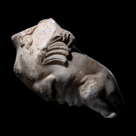 A Roman Marble Fragment of a Sphinx