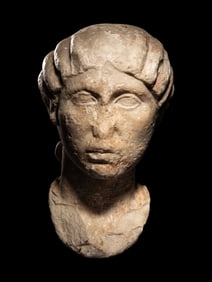 A Roman Marble Portrait Head of a Woman