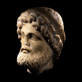 A Roman Marble Head of Asclepius