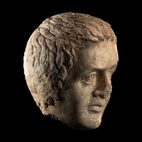 A Roman Marble Portrait Head of a Youth
