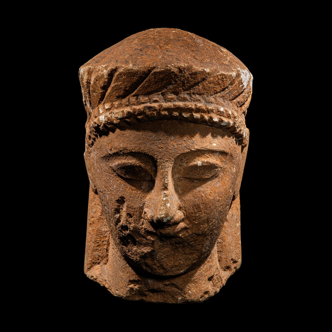 A Cypriot Limestone Votive Head (1 of 5)