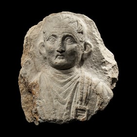 A Palmyrene Limestone Bust of a Man