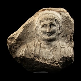 A Palmyrene Limestone Bust of a Man