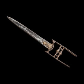 A Mughal Gold Koftgari Dagger