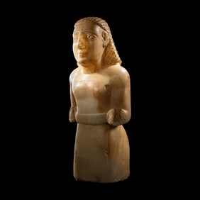 A South Arabian Alabaster Standing Worshipper
